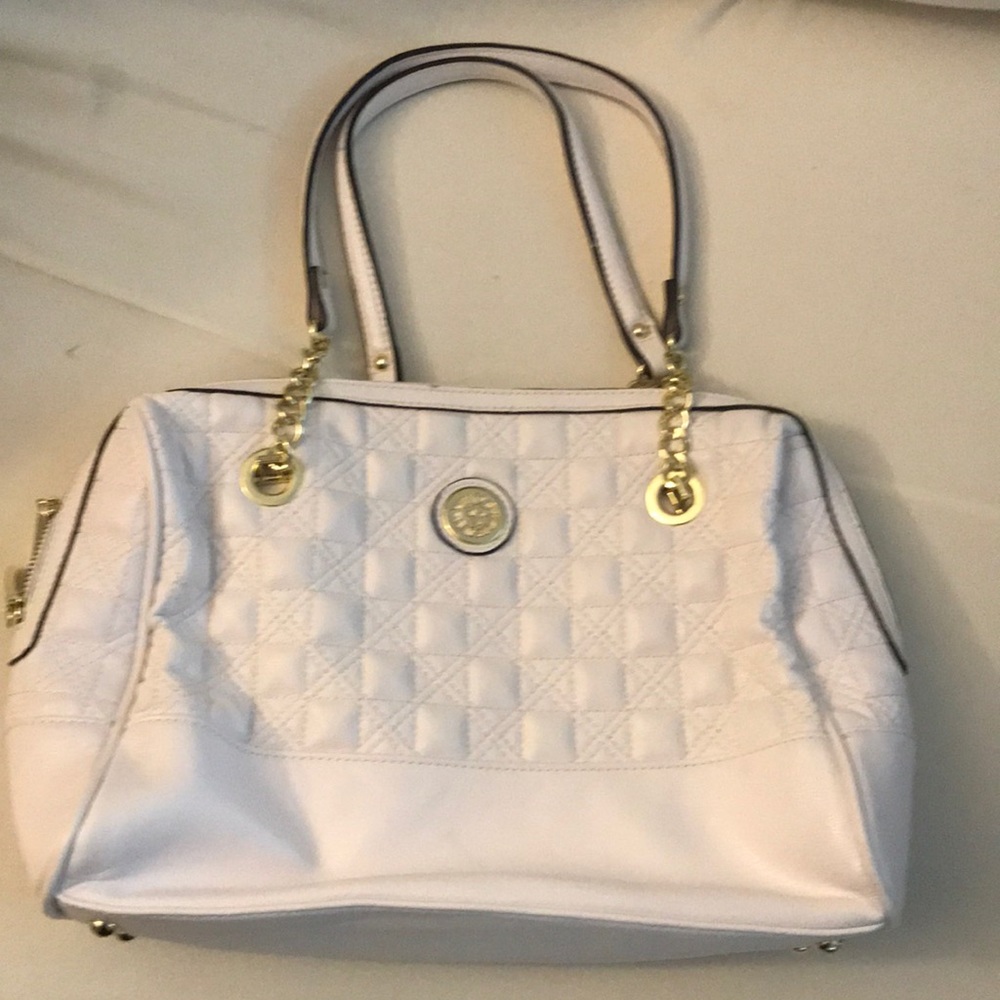 White Ann Klein Quilted Handbag - Clean